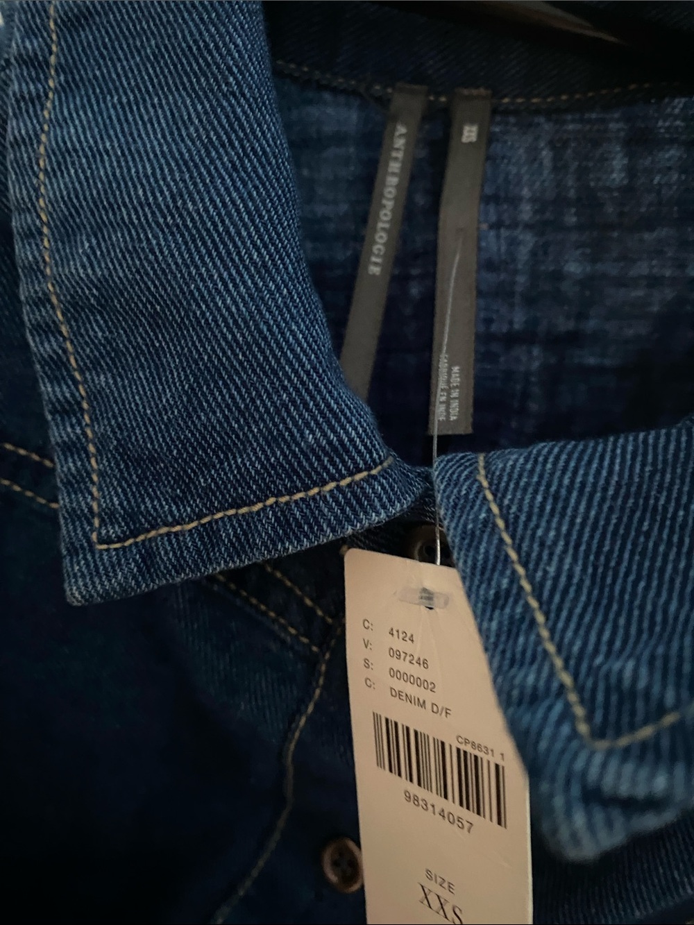 NWT Anthropologie Adjustable Wide Leg Jumpsuit in Denim color. - Picture 9 of 13